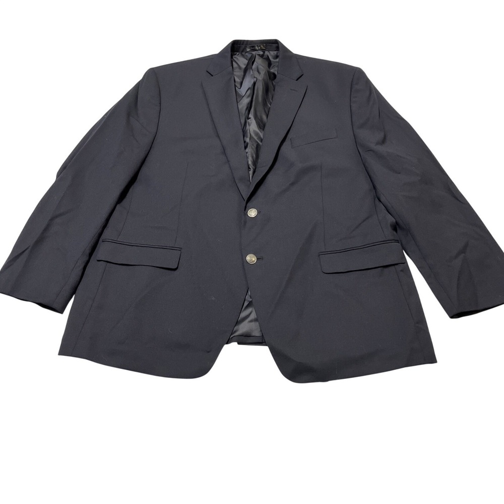 Michael Kors Blazer Navy Blue Wool Blend Jacket Size‎ 48R Professional Office